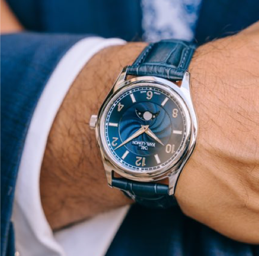 Single Moonphase BLUE - KARL-LEIMON Watches